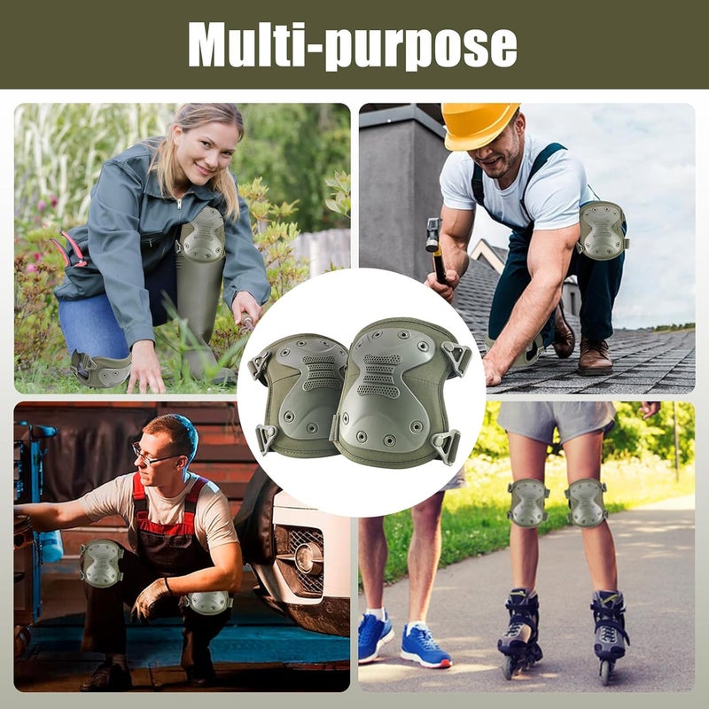 BZTAC Tactical Professional Combat Knee Protective Pads Set Advanced Tactical Gear Set for Outdoor CS Paintball Game Cycling Safety Skateboarding Gear Skates Airsoft Hunting Knee Protection Guard Pads - Image 3